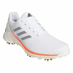 Adidas ZG21 Tokyo Golf Shoes - Cloud White / Core Black / Solar Red
