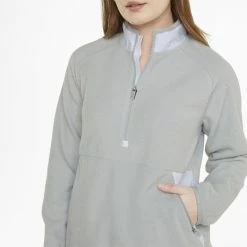 PUMA Golf Puma Womens Sherpa 1/4 Zip -Fairway Woods Sales Store 535517 01 mod04 49401.1669160326