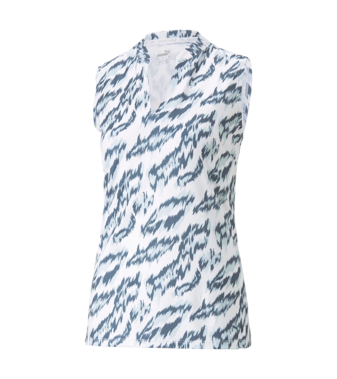 PUMA Golf Puma Womens MATTR Animal Sleeveless Polo 4 PUMA Golf Puma Womens MATTR Animal Sleeveless Polo - Image 2