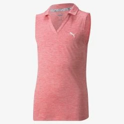 PUMA Golf Puma Girls Sleeveless Heather Polo -Fairway Woods Sales Store 579314 21 1 94797.1665507444