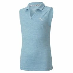 PUMA Golf Puma Girls Sleeveless Heather Polo -Fairway Woods Sales Store 579314 22 91954.1665507444