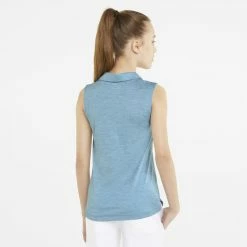 PUMA Golf Puma Girls Sleeveless Heather Polo -Fairway Woods Sales Store 579314 22 mod02 13342.1665507444