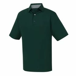 FootJoy Golf FootJoy ProDry Solid Lisle Golf Shirt With Stripe Accent -Fairway Woods Sales Store FJ 32901 01 76140.1675966578