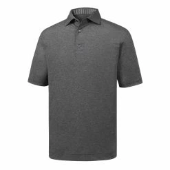 FootJoy Golf FootJoy ProDry Solid Lisle Golf Shirt With Stripe Accent -Fairway Woods Sales Store FJ 32940 01 03893.1675966578