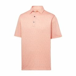 FootJoy Golf FootJoy Painted Floral Lisle Traditional Fit Polo 12 FootJoy Golf FootJoy Painted Floral Lisle Traditional Fit Polo -Fairway Woods Sales Store FootJoy Painted Floral Lisle Traditional Fit Polo Peach 19693.1675980007