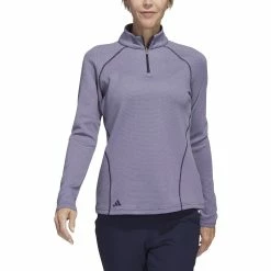 Adidas Golf Adidas Womens Embossed Quarter Zip Jacket -Fairway Woods Sales Store HT1269 20686.1679077405