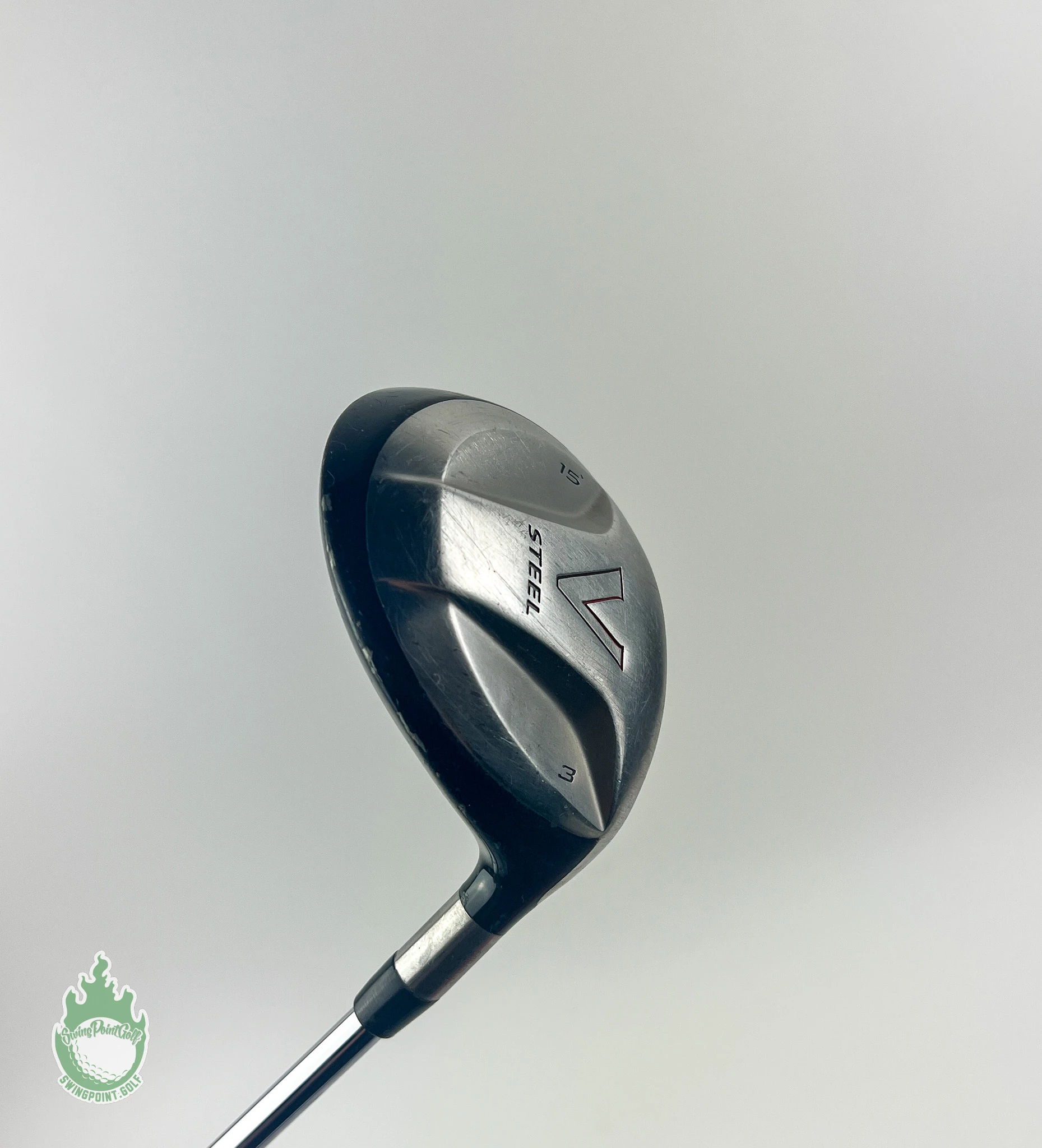 Used RH TaylorMade V-Steel Fairway 3 Wood 15* Stiff Flex Steel Golf Pride Club 4 Used RH TaylorMade V-Steel Fairway 3 Wood 15* Stiff Flex Steel Golf Pride Club - Image 2