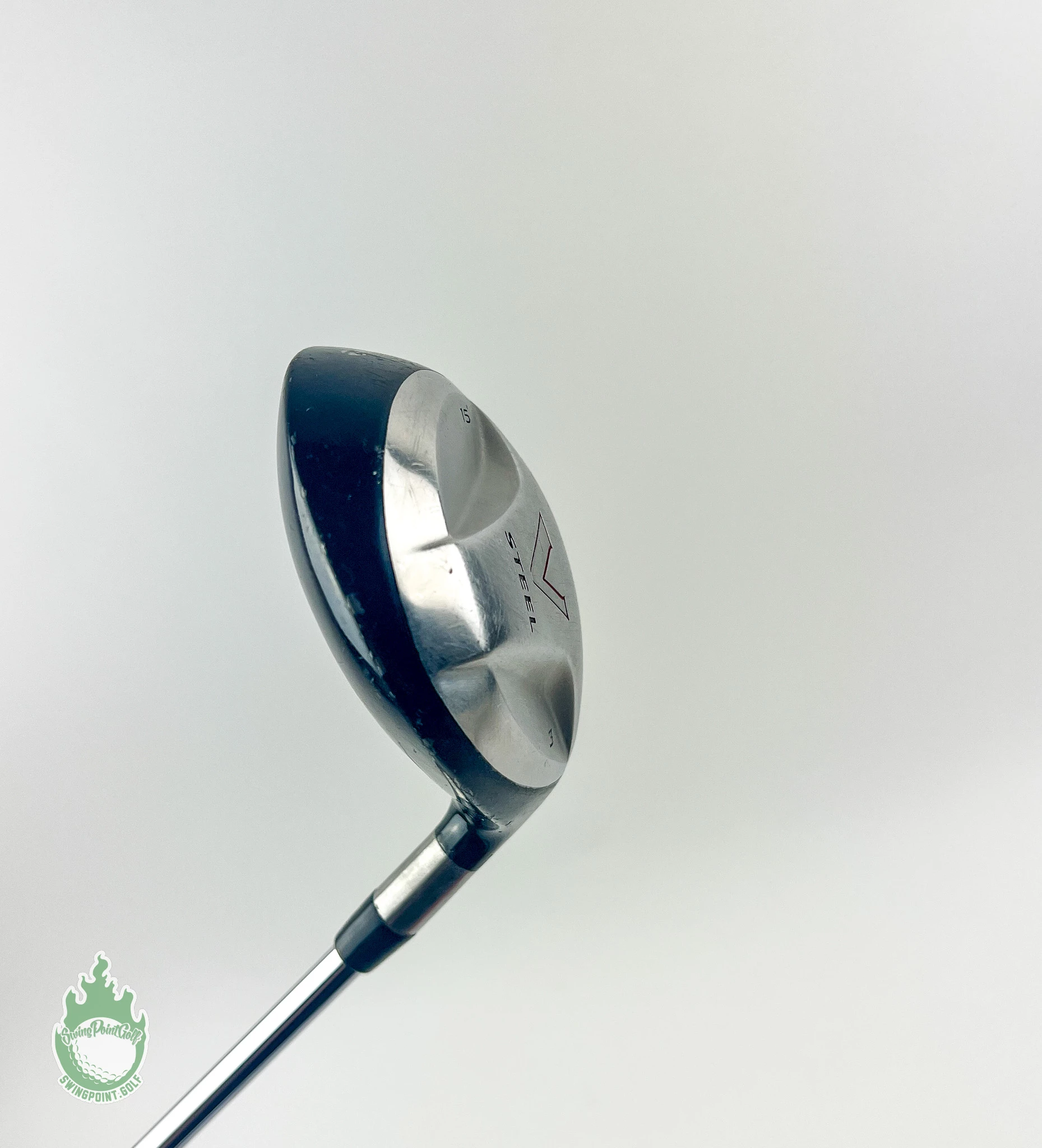 Used RH TaylorMade V-Steel Fairway 3 Wood 15* Stiff Flex Steel Golf Pride Club 13 Used RH TaylorMade V-Steel Fairway 3 Wood 15* Stiff Flex Steel Golf Pride Club - Image 11