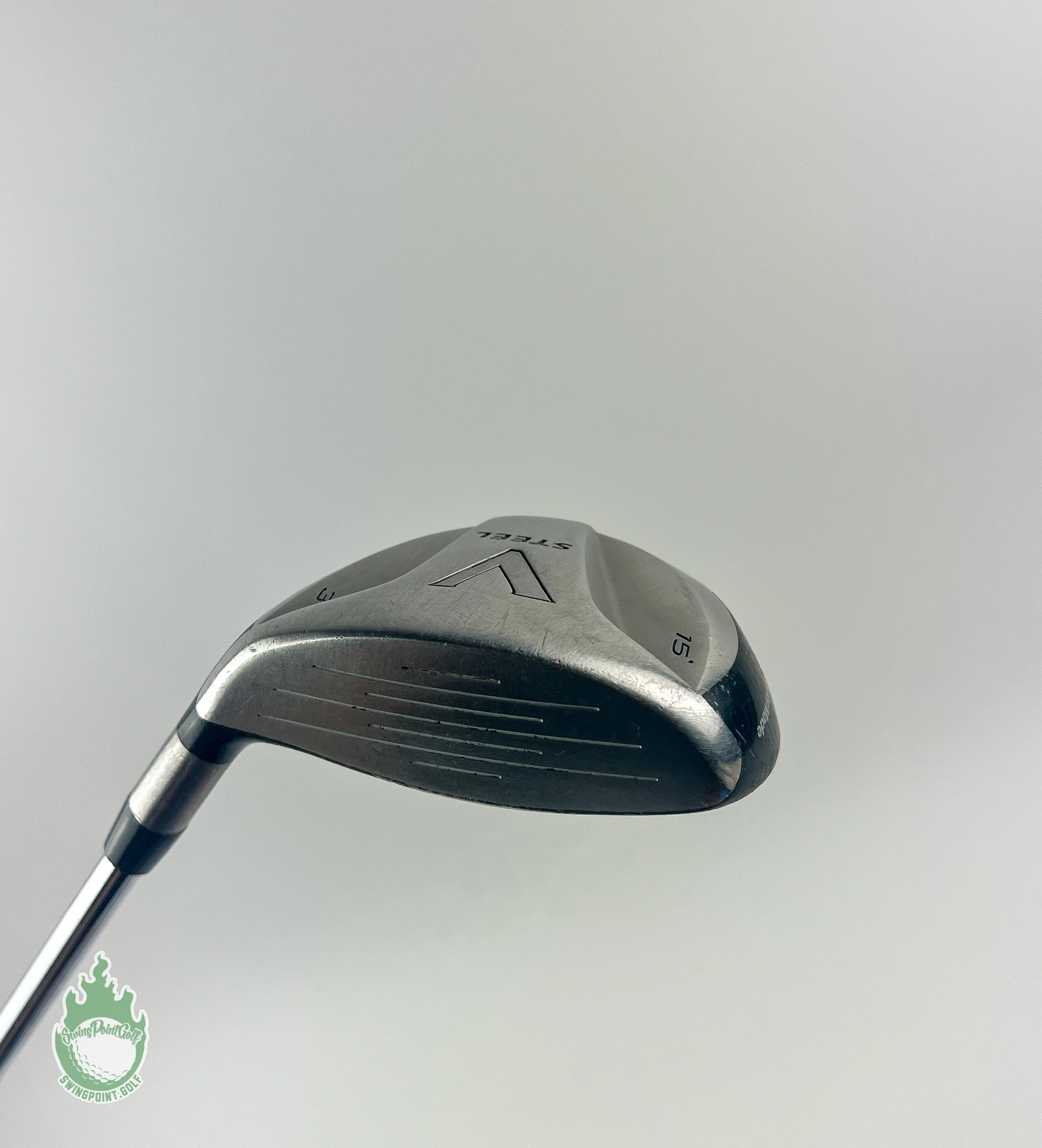 Used RH TaylorMade V-Steel Fairway 3 Wood 15* Stiff Flex Steel Golf Pride Club 11 Used RH TaylorMade V-Steel Fairway 3 Wood 15* Stiff Flex Steel Golf Pride Club - Image 9