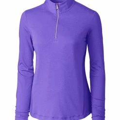 Cutter & Buck Ladies Madeline Half Zip Mockneck Top -Fairway Woods Sales Store LCK08651 GPE MANN HG 48196.1649800453