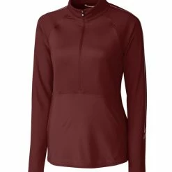 Cutter & Buck Ladies Pennant Sport 3/4 Zip Top -Fairway Woods Sales Store LCK08717 BRD MANN HG 71775.1649798504