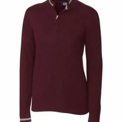Cutter & Buck Ladies Lakemont Tipped Half Zip 14 Cutter & Buck Ladies Lakemont Tipped Half Zip -Fairway Woods Sales Store LCS00005 BRD MANN HG 47246.1669056891