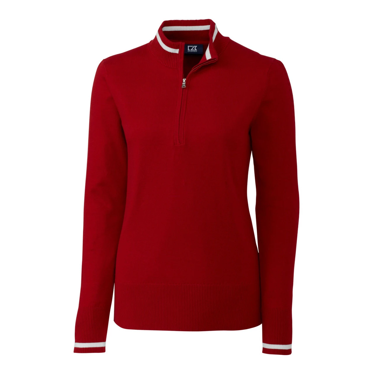 Cutter & Buck Ladies Lakemont Tipped Half Zip 8 Cutter & Buck Ladies Lakemont Tipped Half Zip - Image 6