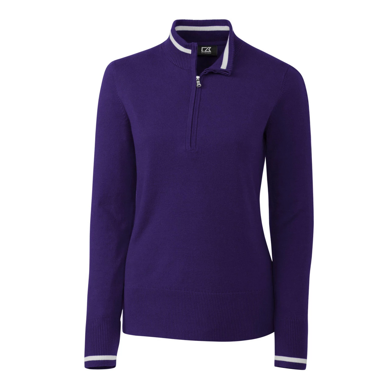 Cutter & Buck Ladies Lakemont Tipped Half Zip 9 Cutter & Buck Ladies Lakemont Tipped Half Zip - Image 7