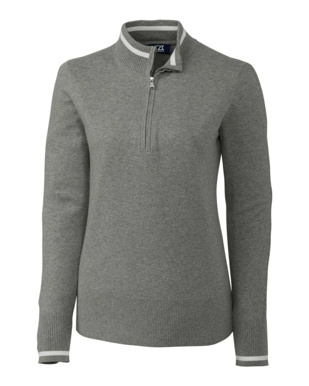 Cutter & Buck Ladies Lakemont Tipped Half Zip 6 Cutter & Buck Ladies Lakemont Tipped Half Zip - Image 4