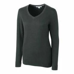 Cutter & Buck Womens Lakemont V-Neck Sweater -Fairway Woods Sales Store LCS08100 CCH MANN HG 03340.1668631082
