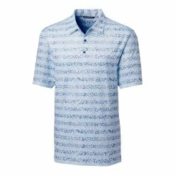 Cutter & Buck Vine Print Pike Polo -Fairway Woods Sales Store MCK00124 IND MANN HG 13613.1668804963