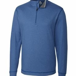 Cutter & Buck Men's DryTec Longsleeve Topspin Half Zip -Fairway Woods Sales Store MCK00710 TBH MANN HG 45157.1634229874