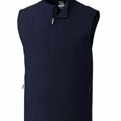 Cutter & Buck WeatherTec Summit Half Zip Vest -Fairway Woods Sales Store MCO09829 NVBU MANN HG 77693.1634152372