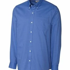 Cutter & Buck Long Sleeve Tailored Fit Nailshead Shirt -Fairway Woods Sales Store MCW09399 FB MANN HG 66999.1668612778