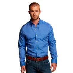 Cutter & Buck Long Sleeve Tailored Fit Nailshead Shirt
