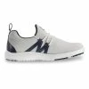 Women's FootJoy Leisure Spikeless Plain Toe Slip On - White/Navy -Fairway Woods Sales Store footjoy leisure slip on white navy