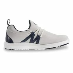 Women's FootJoy Leisure Spikeless Plain Toe Slip On - White/Navy