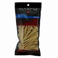 Maxfli 3.25'' Natural Tees 100-Pack-MX176