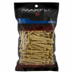Maxfli 3.25'' Natural Golf Tees 200-Pack-MX314