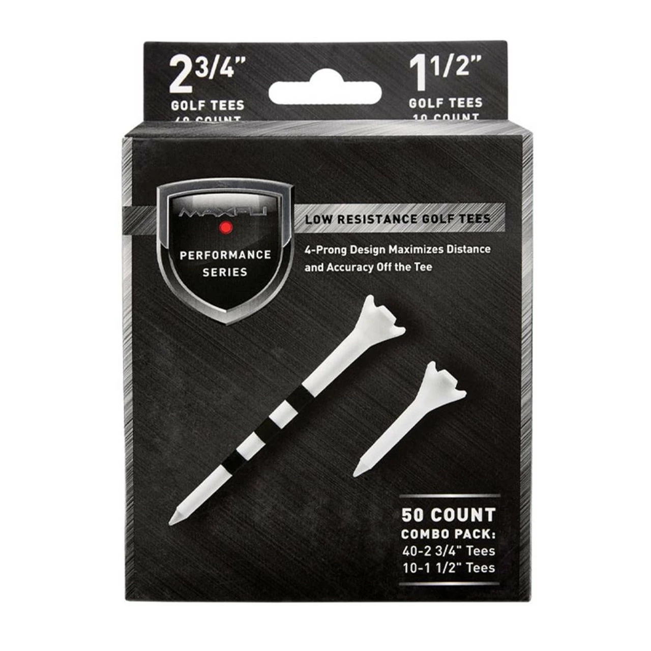 Maxfli 2 3/4" Whtie Performance Tee 50pk 3 Maxfli 2 3/4" Whtie Performance Tee 50pk