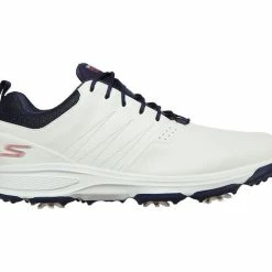 Skechers Go Golf Torque Pro Golf Shoes - White / Navy -Fairway Woods Sales Store skechers go golf torque pro 214002 white navy side