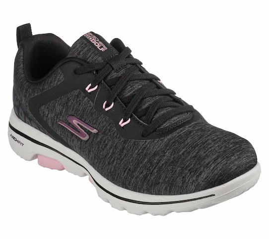 Skechers Women's Go Golf Walk 5 Golf Shoes - Black / Pink 3 Skechers Women's Go Golf Walk 5 Golf Shoes - Black / Pink